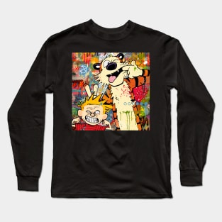 Calvin & Hobbes pop art Long Sleeve T-Shirt